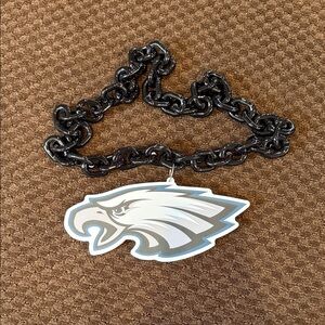 Eagles Logo Foam Pendant Necklace on oversized Black Chain